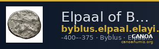 Elpaal of Byblus Byblus Elayi 2014 IV.1.2 — CANOA