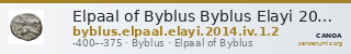 Elpaal of Byblus Byblus Elayi 2014 IV.1.2 — CANOA
