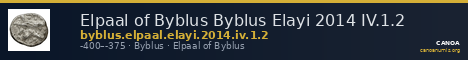 Elpaal of Byblus Byblus Elayi 2014 IV.1.2 — CANOA