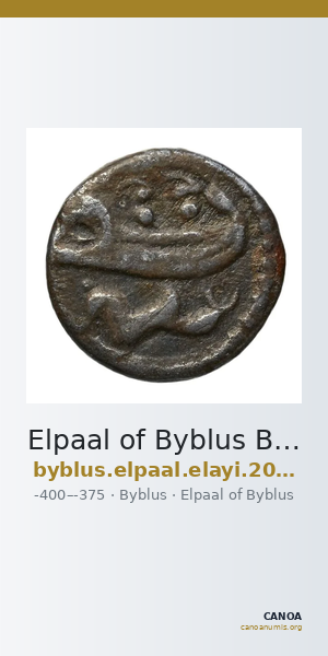 Elpaal of Byblus Byblus Elayi 2014 IV.1.3 — CANOA