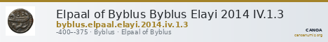 Elpaal of Byblus Byblus Elayi 2014 IV.1.3 — CANOA