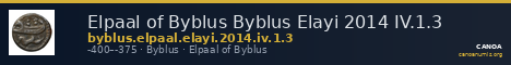 Elpaal of Byblus Byblus Elayi 2014 IV.1.3 — CANOA