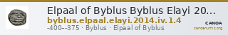 Elpaal of Byblus Byblus Elayi 2014 IV.1.4 — CANOA
