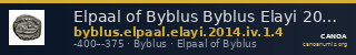 Elpaal of Byblus Byblus Elayi 2014 IV.1.4 — CANOA