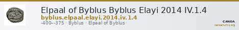 Elpaal of Byblus Byblus Elayi 2014 IV.1.4 — CANOA