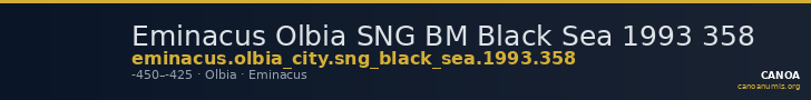 Eminacus Olbia SNG BM Black Sea 1993 358 — CANOA
