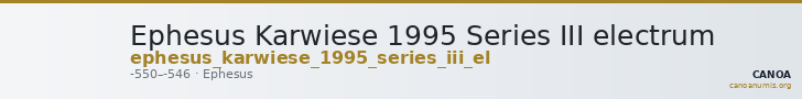 Ephesus Karwiese 1995 Series III electrum — CANOA