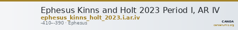Ephesus Kinns and Holt 2023 Period I, AR IV — CANOA