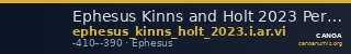 Ephesus Kinns and Holt 2023 Period I, AR VI — CANOA
