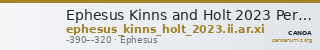 Ephesus Kinns and Holt 2023 Period II, AR XI — CANOA