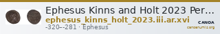 Ephesus Kinns and Holt 2023 Period III, AR XVI — CANOA