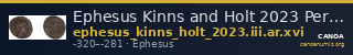 Ephesus Kinns and Holt 2023 Period III, AR XVI — CANOA