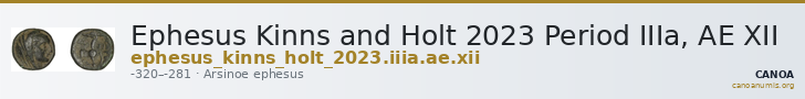 Ephesus Kinns and Holt 2023 Period IIIa, AE XII — CANOA