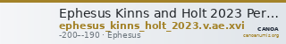 Ephesus Kinns and Holt 2023 Period V, AE XVI — CANOA