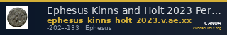 Ephesus Kinns and Holt 2023 Period V, AE XX — CANOA