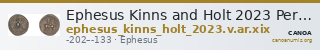 Ephesus Kinns and Holt 2023 Period V, AR XIX — CANOA