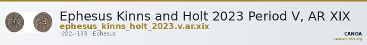 Ephesus Kinns and Holt 2023 Period V, AR XIX — CANOA