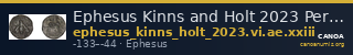 Ephesus Kinns and Holt 2023 Period VI, AE XXIII — CANOA