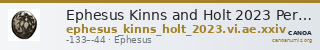 Ephesus Kinns and Holt 2023 Period VI, AE XXIV — CANOA