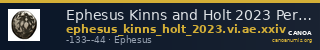Ephesus Kinns and Holt 2023 Period VI, AE XXIV — CANOA