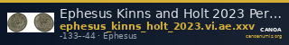 Ephesus Kinns and Holt 2023 Period VI, AE XXV — CANOA