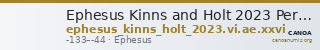 Ephesus Kinns and Holt 2023 Period VI, AE XXVI — CANOA