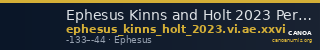 Ephesus Kinns and Holt 2023 Period VI, AE XXVI — CANOA