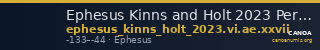 Ephesus Kinns and Holt 2023 Period VI, AE XXVII — CANOA
