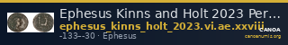 Ephesus Kinns and Holt 2023 Period VI, AE XXVIII — CANOA