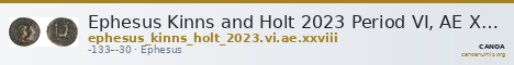 Ephesus Kinns and Holt 2023 Period VI, AE XXVIII — CANOA