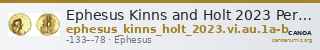 Ephesus Kinns and Holt 2023 Period VI, AU 1α-β — CANOA