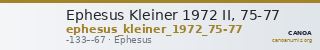 Ephesus Kleiner 1972 II, 75-77 — CANOA