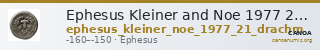 Ephesus Kleiner and Noe 1977 21 drachm — CANOA