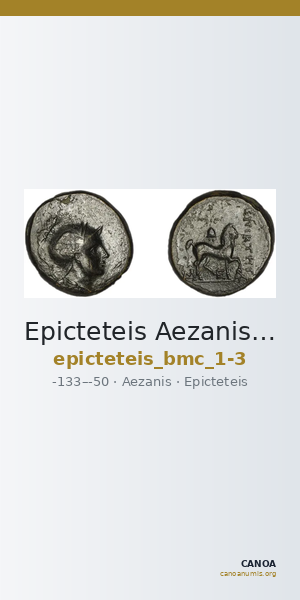 Epicteteis Aezanis BMC Epicteteis 1-3, 6-9 — CANOA