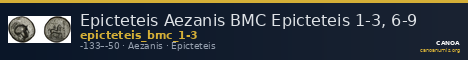 Epicteteis Aezanis BMC Epicteteis 1-3, 6-9 — CANOA