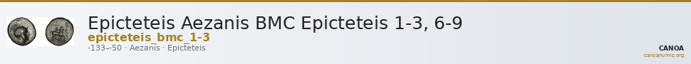 Epicteteis Aezanis BMC Epicteteis 1-3, 6-9 — CANOA