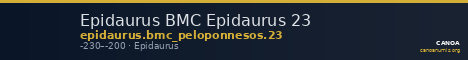 Epidaurus BMC Epidaurus 23 — CANOA