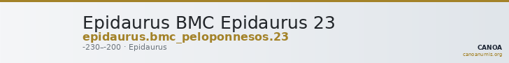 Epidaurus BMC Epidaurus 23 — CANOA