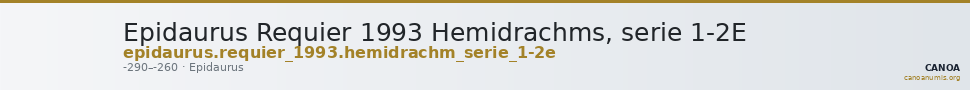 Epidaurus Requier 1993 Hemidrachms, serie 1-2E — CANOA