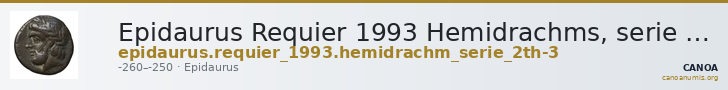 Epidaurus Requier 1993 Hemidrachms, serie 2Θ-3 — CANOA