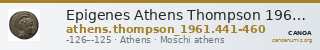 Epigenes Athens Thompson 1961 441-460 — CANOA