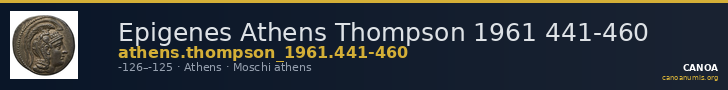 Epigenes Athens Thompson 1961 441-460 — CANOA