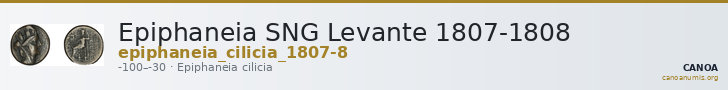 Epiphaneia SNG Levante 1807-1808 — CANOA