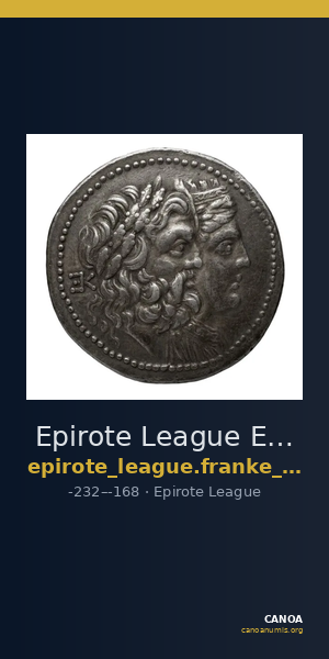 Epirote League Epirus Franke 1961 Epirote Koinon Group I — CANOA