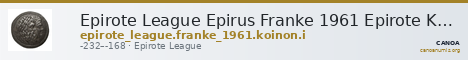 Epirote League Epirus Franke 1961 Epirote Koinon Group I — CANOA