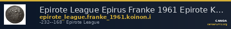 Epirote League Epirus Franke 1961 Epirote Koinon Group I — CANOA