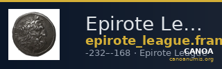 Epirote League Epirus Franke 1961 Epirote Koinon Group II — CANOA