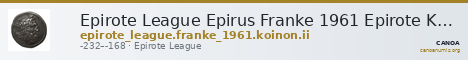 Epirote League Epirus Franke 1961 Epirote Koinon Group II — CANOA