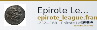 Epirote League Epirus Franke 1961 Epirote Koinon Group III — CANOA