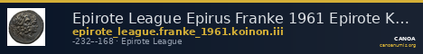 Epirote League Epirus Franke 1961 Epirote Koinon Group III — CANOA